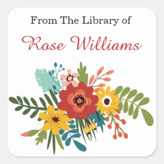 Floral From The Library Of Bookplate