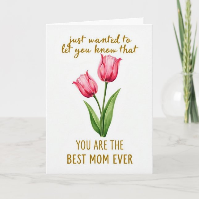 Floral Fuchsia Greeting Card (Front)