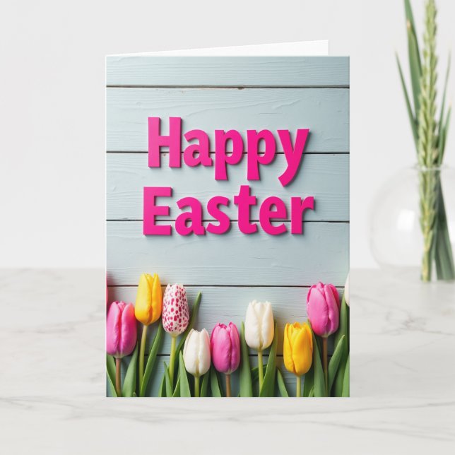 Floral Fuchsia Message Card (Front)