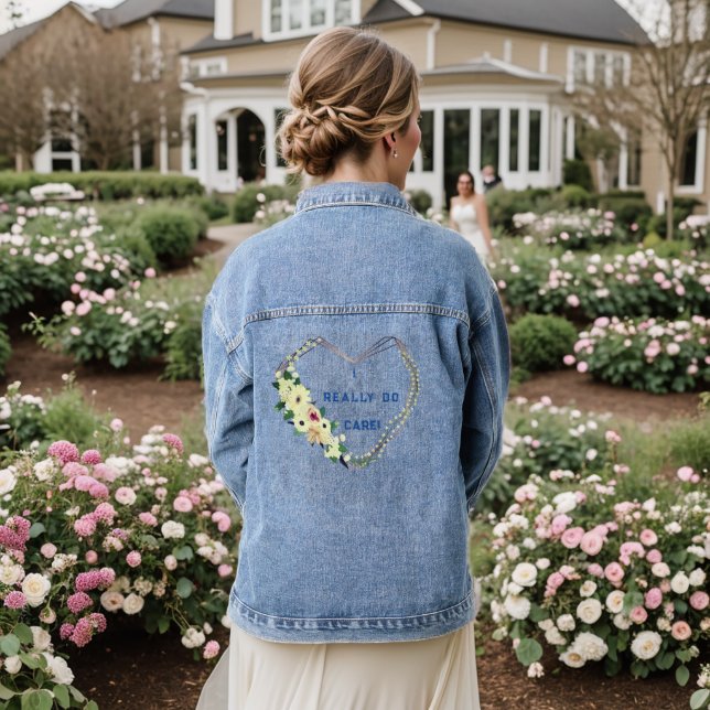 Floral Fun Fashion Denim Jacket (Wedding Back)