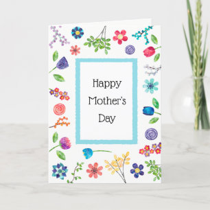 Floral Fun Happy Mother's Day Greeting Card