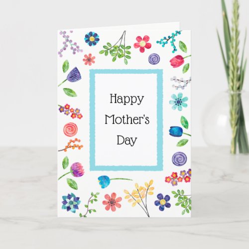 Floral Fun Happy Mothers Day Greeting Card