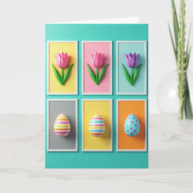 Floral Fun Pattern Friend Card (Front)