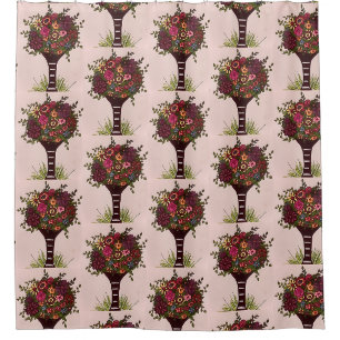 Floral Fun Shower Curtain with Trending Colors