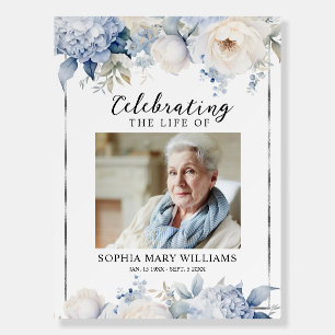 Floral Funeral Celebration of Life Welcome Sign