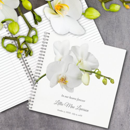 Floral Funeral Memorial Guest Book