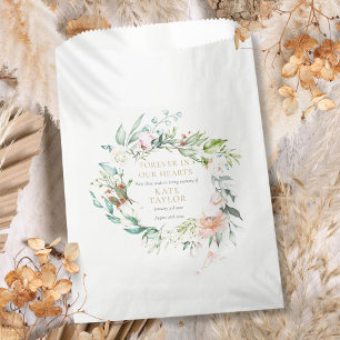 Floral Funeral Memorial Seed Packet Favor Bag