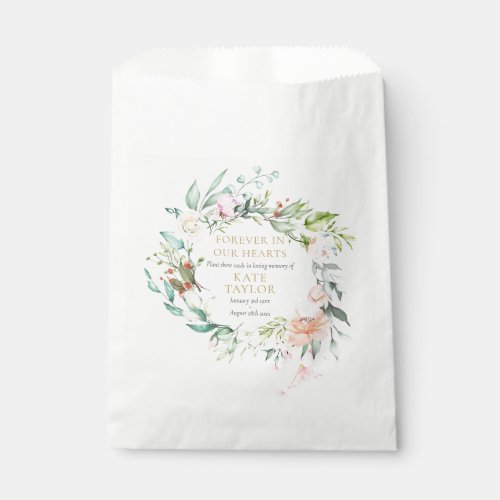 Floral Funeral Memorial Seed Packet Favor Bag