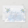 Floral Funeral Memorial White In Loving Memory Thank You Card