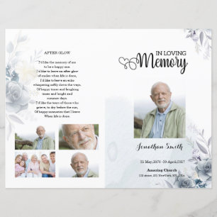 Floral Funeral Program template