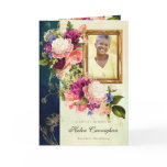 Floral Funeral Program Template, Order of Service Floral Funeral Program Template, Order of Service