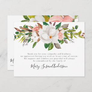 Floral Funeral Thank You Card