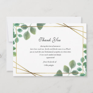 Floral Funeral Thank You Card