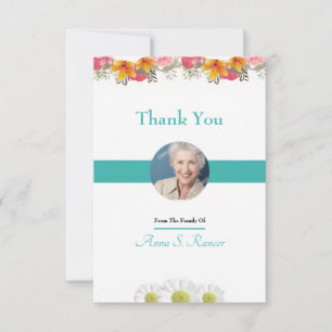 Floral Funeral Thank You Card