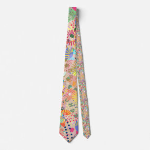 Floral funk neck tie