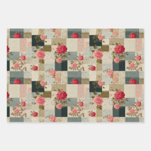 Floral Fushion Wrapping Paper Sheets