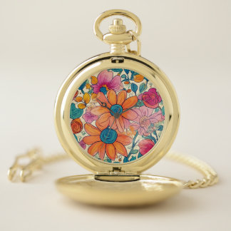 Floral Fusion I Pocket Watch
