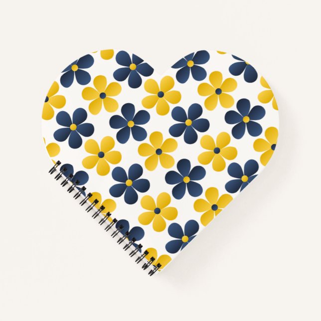 Floral Fusion: Vibrant Background Design Notebook (Front)