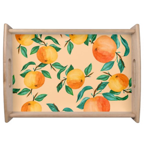 Floral Fusion Watercolor Flower Symphony Serving Tray