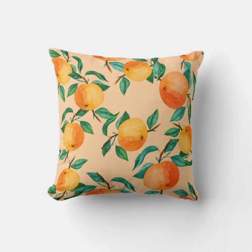 Floral Fusion Watercolor Flower Symphony Throw Pillow