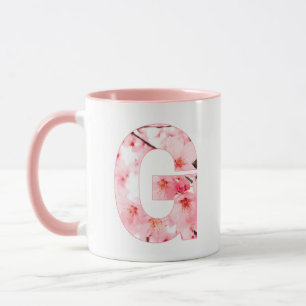Floral G Initial Mug Personalized Name & Traits