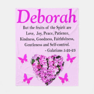 FLORAL GALATIANS 5 PERSONALIZED FLEECE BLANKET