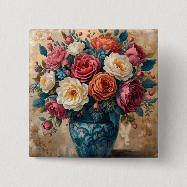 Floral Galore  Button (Front)