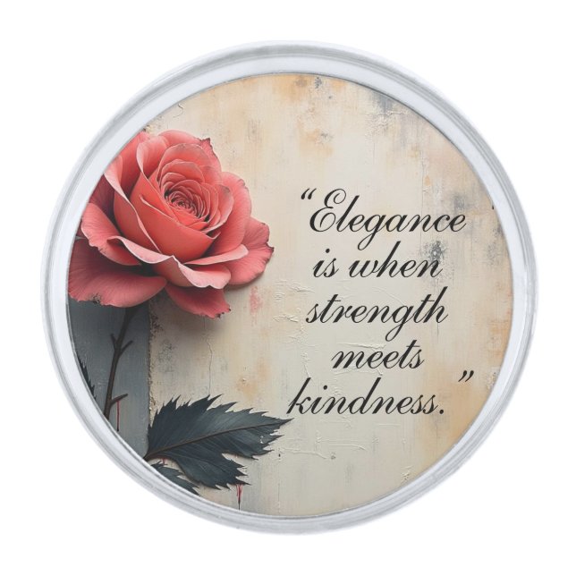 Floral Galore  Silver Finish Lapel Pin (Front)