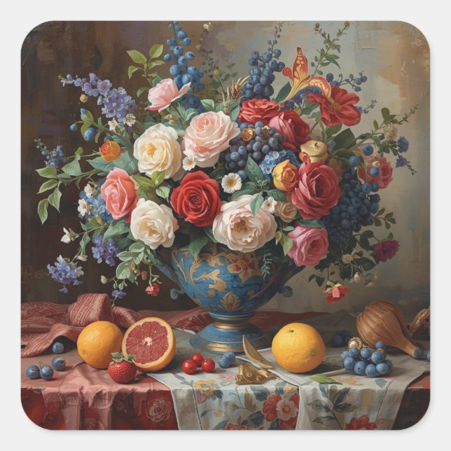 Floral Galore  Square Sticker (Front)