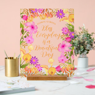 Floral Garden Acrylic Sign