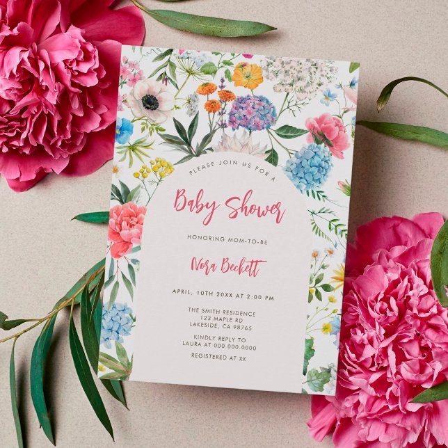 Floral Garden Arch Baby Shower Invitation (Creator Uploaded)
