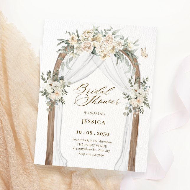 Floral garden arch bridal shower invitation (Creator Uploaded)