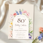 Floral Garden Arch Whimsical Beige 80th Birthday Invitation<br><div class="desc">Celebrate your special day in style with our enchanting Floral Garden Arch Whimsical Beige Birthday Invitation from Zazzle. This beautifully designed invitation features a stunning floral arch in shades of beige, creating a whimsical and romantic atmosphere perfect for any birthday party in addition to beautiful summer garden flower that adds...</div>