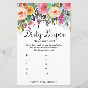 Floral Garden Baby Shower Game PRINTED