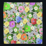 Floral Garden Beauty Bandana<br><div class="desc">A garden of beautiful colorful flowers, bloom against green leaves.</div>