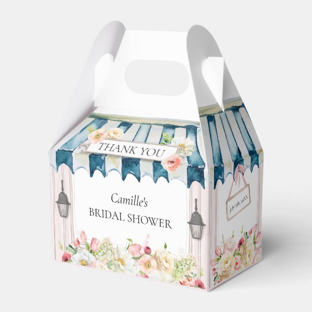 Floral Garden Bridal Shower Favor Box (Front Side)