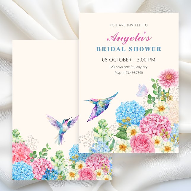 Floral garden bridal shower invitation (Creator Uploaded)