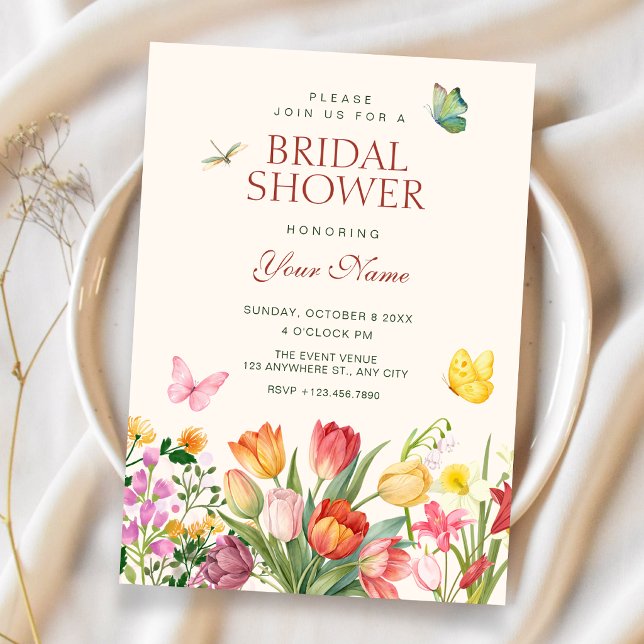 Floral garden bridal shower invitation (Creator Uploaded)