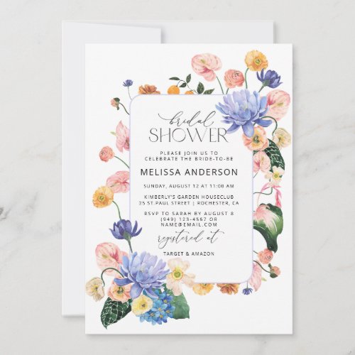 Floral Garden Bridal Shower Invitation