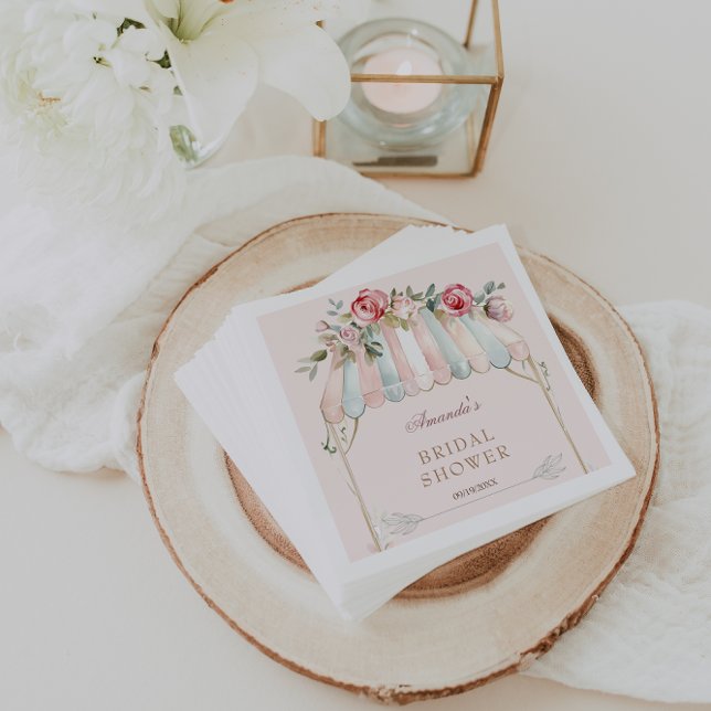 Floral Garden Bridal Shower Pink Napkins (Creator Uploaded)