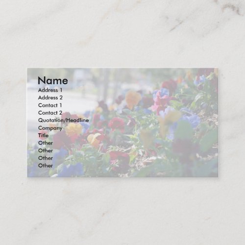 Floral Garden Business Card Large Format
