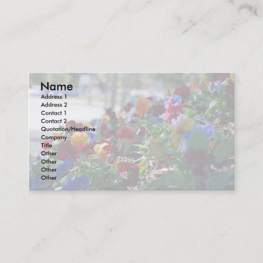 Customizable Floral Garden Business Card Large Format