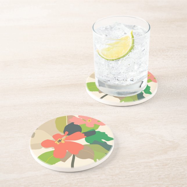 Floral Garden Color Blocks Coaster (Side)