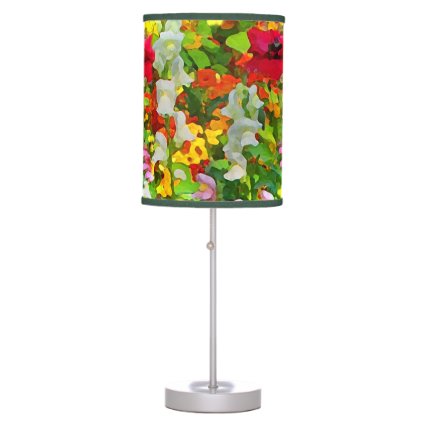 Floral Garden Colors Table Lamp