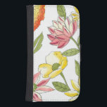 Floral Garden Design with White Background Samsung S4 Wallet Case<br><div class="desc">This floral garden design features strikingly bright colors against a pale white background,  making the flowers stand out even more. An amazing painting that can bring color and beauty to any room. Purchase it for yourself,  or give it to a loved one as a gift!</div>