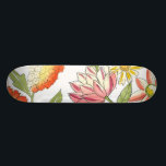 Floral Garden Design with White Background Skateboard<br><div class="desc">This floral garden design features strikingly bright colors against a pale white background,  making the flowers stand out even more. An amazing painting that can bring color and beauty to any room. Purchase it for yourself,  or give it to a loved one as a gift!</div>