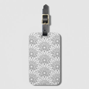 Floral Garden Doodle Luggage Tag