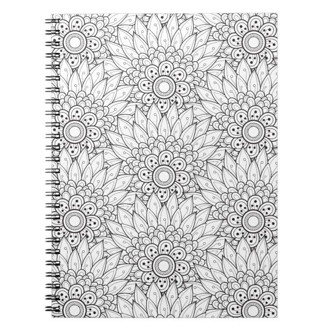 Floral Garden Doodle Notebook (Front)