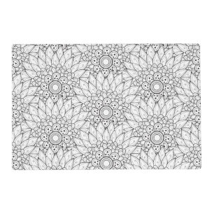 Floral Garden Doodle Placemat