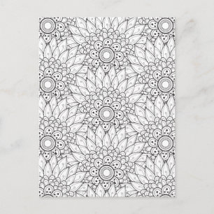 Floral Garden Doodle Postcard